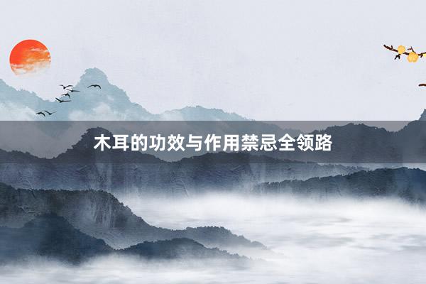 木耳的功效与作用禁忌全领路